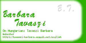 barbara tavaszi business card